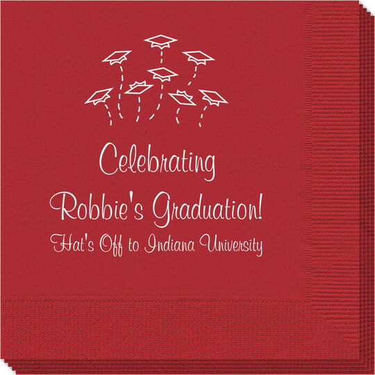 Hat Toss Graduation Napkins